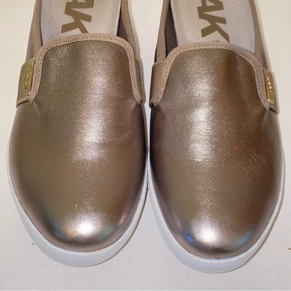 Anne Klein AK Sport Bronze Metallic Slip On Wedge Slides Mules - Picture 5 of 16